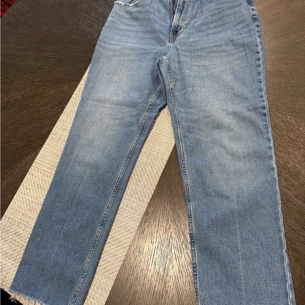 Abercrombie & Fitch Ankle Straight Ultra High Rise Blue Women's Jeans
